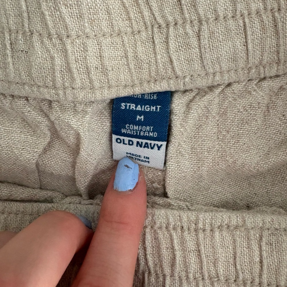 Beige Linen Pants - Picture 4 of 4